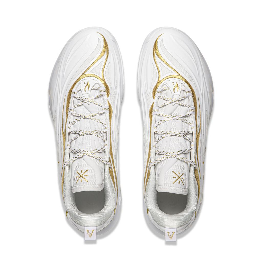Li Ning Wade 808 5 Ultra V2 Flowing Gold Sports Comfortable Shock Absorption Wear-Resistant Low-Top Basketball Shoes Men Sneaker ABAV045-11