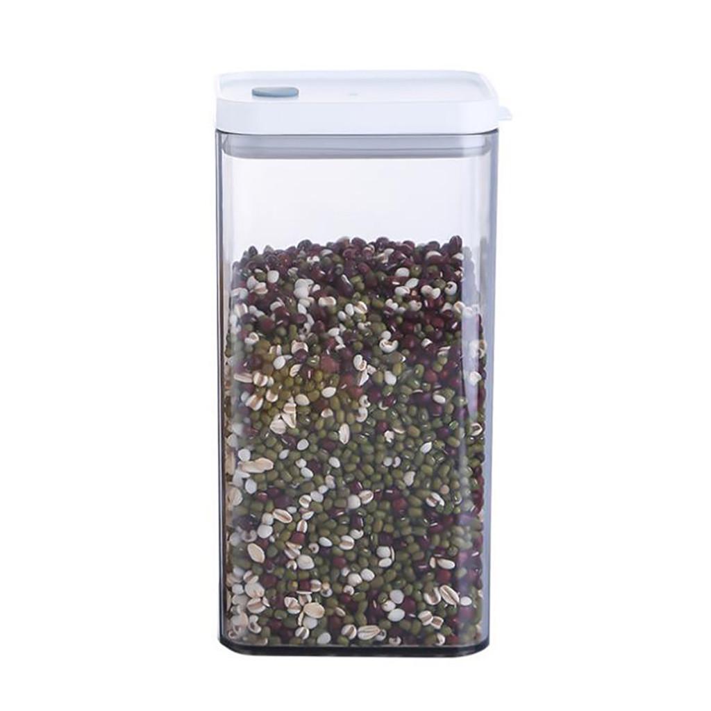 Kitchen  Sealed Tank Square Plastic Transparent Grain Fresh