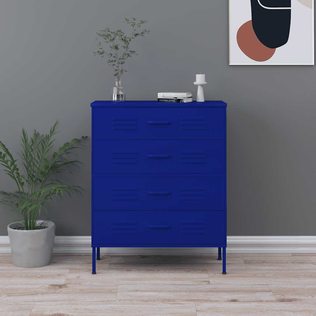 Blue Navy Sideboard 80 x 35 x 101.5 cm Steel