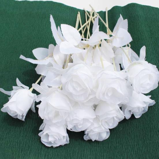 1Pc Smooth Surface Fake Flower Fadeless Plastic Wedding Props Artificial Plant