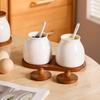 Moisture-Proof Spice Containers with Spoon Spice Bottles Ceramics Seasoning Jars  Kitchen