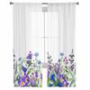 Spring Plants Field Flowers And Herbs Chiffon Sheer Curtains for Living Room Bedroom Home Decoration Window Voiles Tulle Curtain