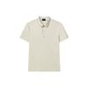 SS22 Solid Knit Short Sleeve Polo Shirt Men Tops Khaki F11M222126FLK