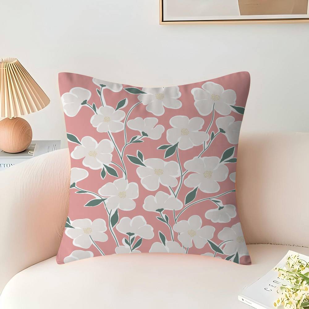 FLOWER MARKET Flower Art Maple Design Cushion Cover Happy Autumn Harvest Decor Holiday Decorati Pillow Cover