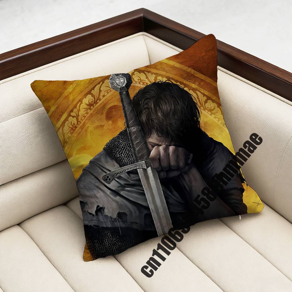 For K-Kingdom Come Deliverance Hans Henry Kcd 2 Throw Pillow Case Sham 45X45Cm 35X35Cm Square Bedroom Pillowcase Cushion Cover
