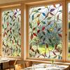 Buntglas Fensterfolie Regenbogen Floral Fenster Sichtschutzfolie Dekorativ Sonnenschutz Statisch Haftende Glasfolie für Haus Tür Fenster