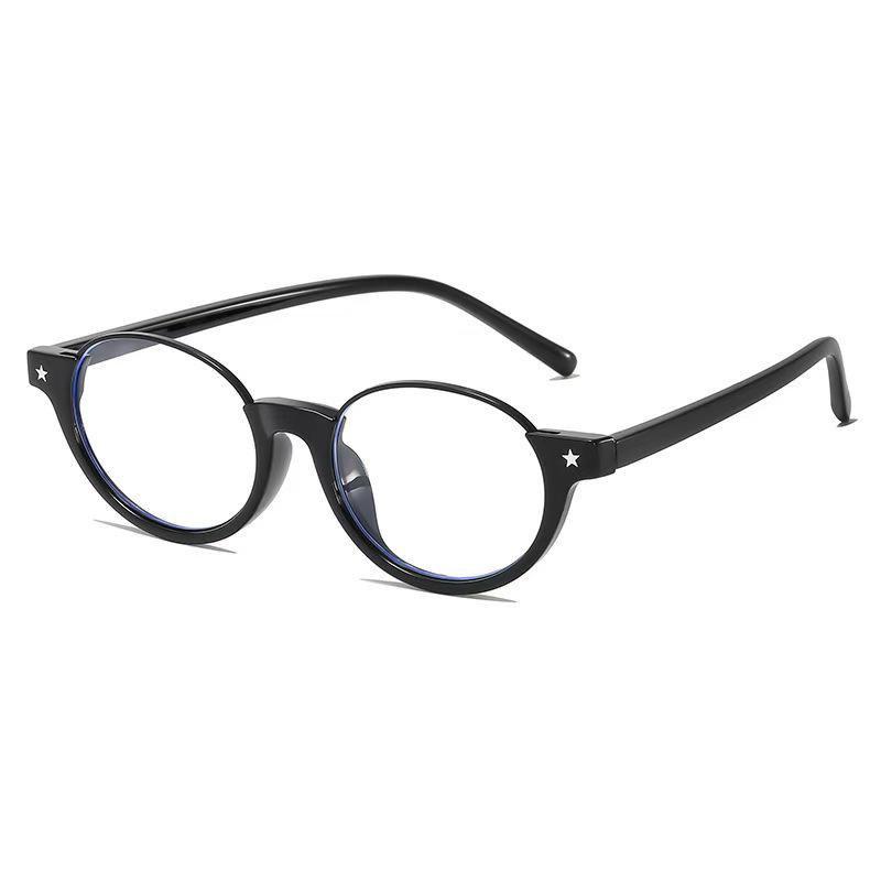 French Luxury Round Frame Anti-Blue Light Fashion Retro Half-Rim Reading Glasses