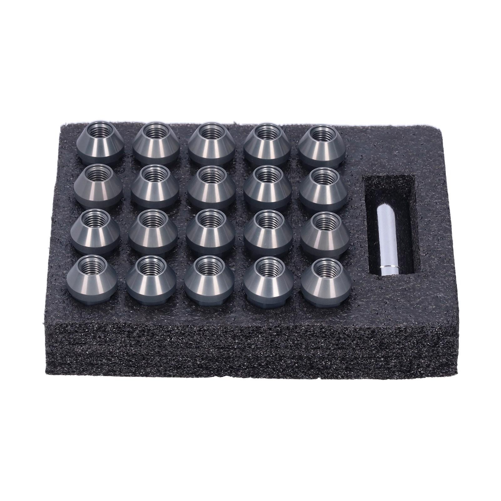 

20pcs Wheel Lug Nuts M12x1.5 Thread 2in Height 7075 T6 Aluminum Anti Corrosion Locking Lug Nuts(Titanium Color ) серый