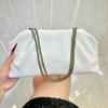 Pu Leather Women's Chains Shoulder Bag Handheld Dumpling Bag Cloud Underarm Small Bag Foldable Wedding Evening Party Clutch Bags