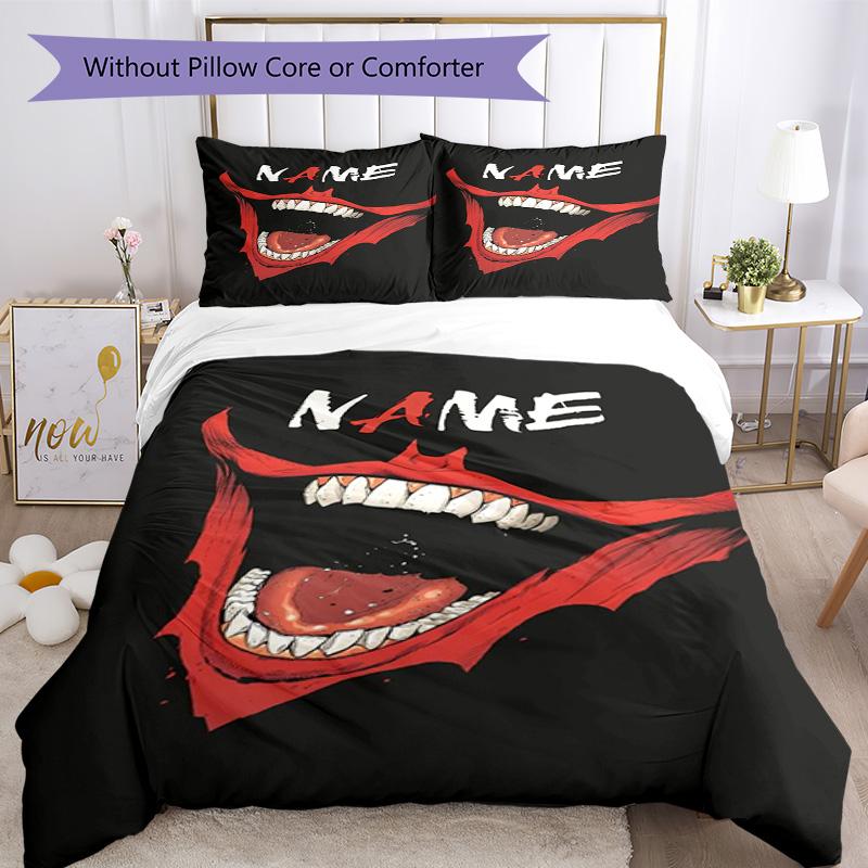 Warnermedia (24) Customize your name Bedding Set Breathable Duvet Cover with Pillowcases Home Decoration Birthday Gift