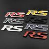 3d Metal RS Sticker Letters Logo Car Front Grille Rear Trunk Emblem Badge For Car Sport RS Sticker Acceessories