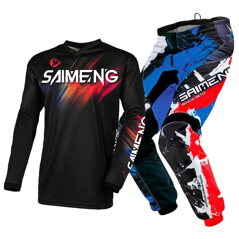 Motocross Kinder Set MX Trikot und Hose Kinder Set Dirt Bike MTB DH UTV Enduro Ausrüstung Kombi Off Road Jugend Rennanzug