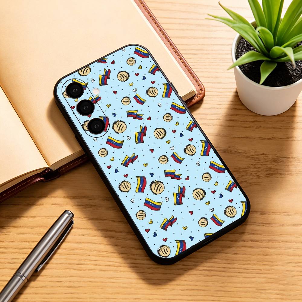Venezuela esthetic Art FLAG  Phone Case Black Silicone Soft For Samsung Galaxy A73,A72,A71,A70,A53,A52,A51