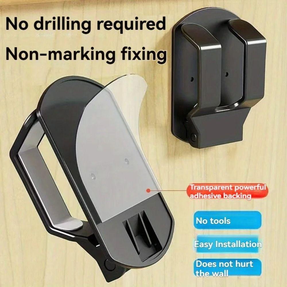 Wall Mounted Foldable Headphone Stand Space Saving Hole-Free Installation Gaming Headset Bracket Silicone Non-Slip Pad Universal