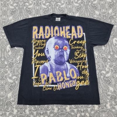 Radiohead Vintage Band T-Shirt The Bends Pablo Honey Graphic Print