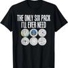 Only Six Pack Funny Pilot T Shirt - Airplane Flight T-Shirt