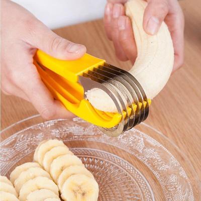 Mutfak Aksesuarları Muz Dilimleme Meyve Sebze Sosis Dilimleme Paslanmaz Çelik Muz Kesici Salata Sundaes Araçları Pişirme Araçları