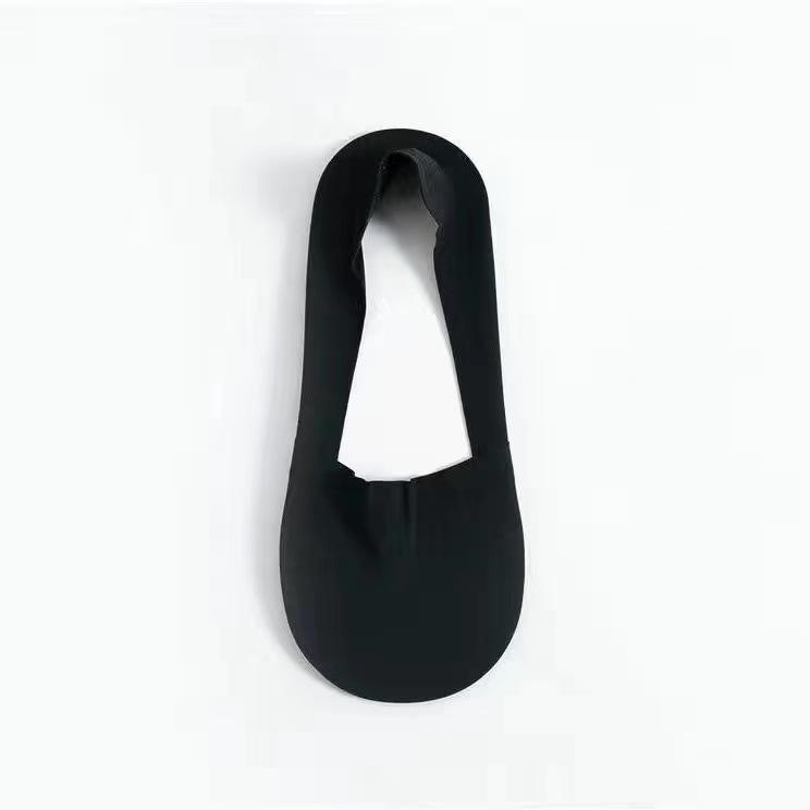 Women's Summer Thin Crew Socks - Low Cut, Non-Slip, Heel-less, Seamless Ice Silk, Pure Cotton, Solid Color.