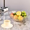 Footed Fruit Bowl Dessert Display Stand with Draining Holes Base Tray Snacks Basket for