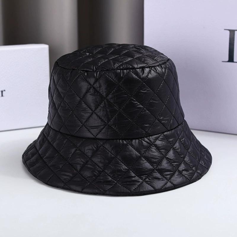 Autumn and Winter Waffle Solid Color Versatile Fisherman Hat Korean Style Outdoor Warm and Cold-Proof Fashionable Bucket Hat