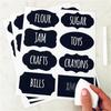 20-75pcs Waterproof Chalkboard Labels Spice Organizer Label for Household Kitchen Blackboard Stickers with White Erasable Pen