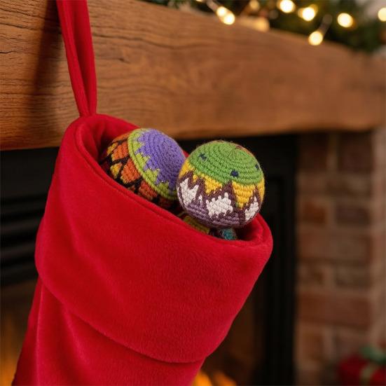 Hand Knitted Juggling Balls Set Crochet Hacky Footbag for Kids Adults Colorful Mixed Patterns Crochet Sensory Ball for Outdoor Play Party Favors