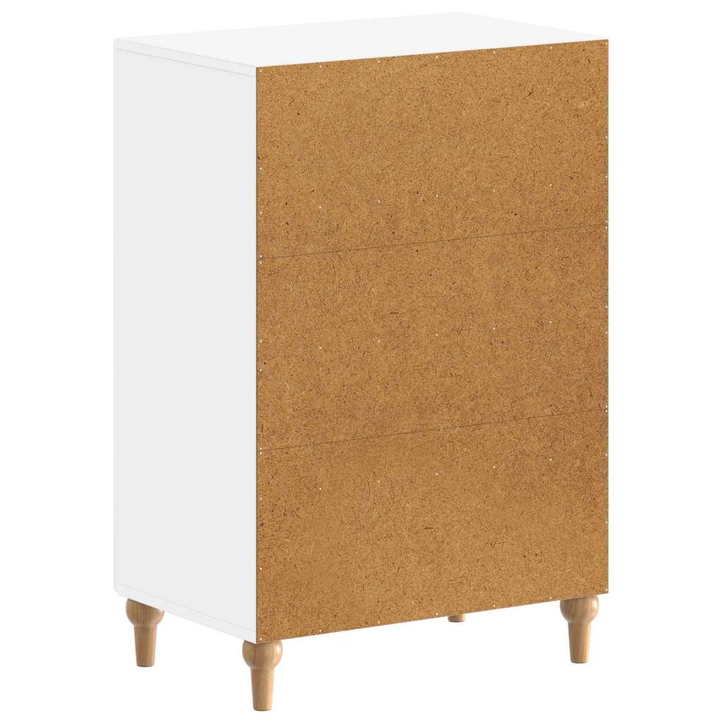 Shoe Cabinet ALKMAAR 59.5 X 39.5 X 90 Cm Engineered Wood White