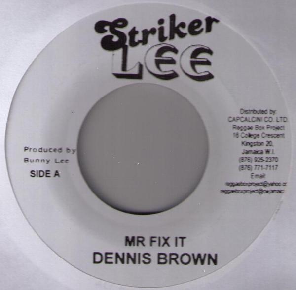 

7inch Record DENNIS BROWN Mr Fix It NONE Striker Lee Jamaica Reggae Ska Dub Used