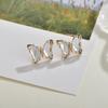 Korean Fashion sweet colored Transparent Butterfly Shaped Crystal Women's Earrings Simple and Elegant Earrings Jewelry Gift