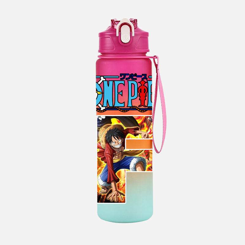 Anime A-Z 26 English Letters Printed Character Large Capacity Water Cup Demon Hunters Outdoor Portable Drinking Bottle for Boy Girl