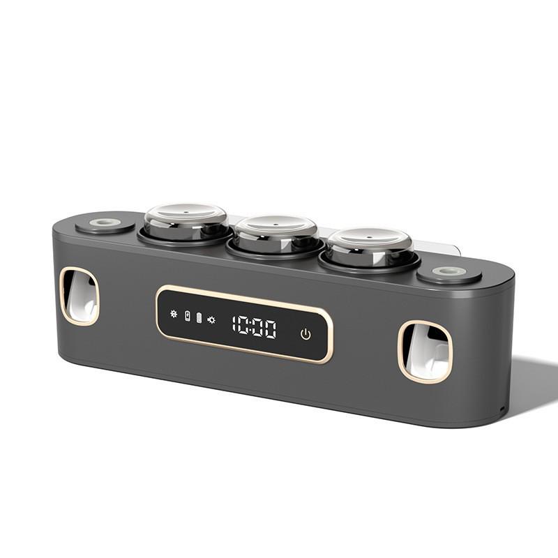 Chytrý nástěnný držák na zubní kartáčky UV dezinfektor se sušením a úložným kelímkem