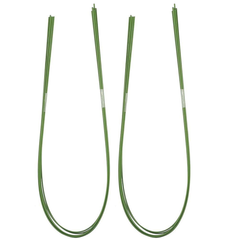 12 Stück DIY Garten Flexible Kunststoffbeschichteter Eisendraht Blumen Pflanzenstütze Gewächshaus Reifen