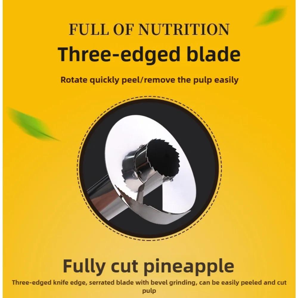 Stainless Steel Pineapple Peeler Slicer - Spiral Fruit Cutting Tool for Pineapples Melons Vegetables Easy Peel Core Remover
