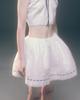 Leobyui Ribbon Insert Bell Skirt White