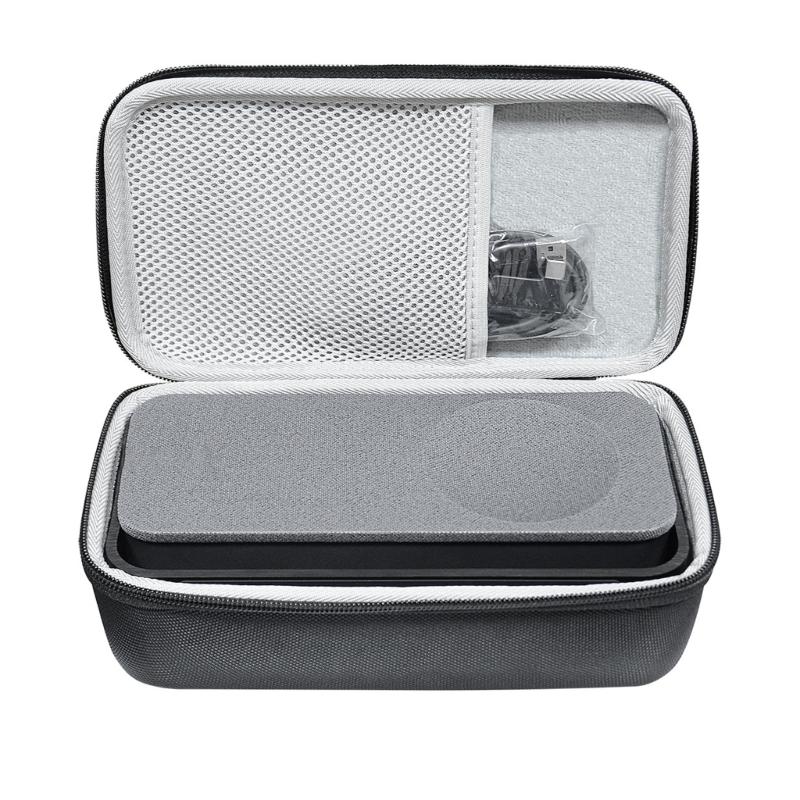 Durability Carrying Case Compatible for Speakers Water Resistant EVA Shell Secures Zippered Closures Carrying Pouch