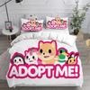 Gioco Adopt Me Copripiumino Federa Set Biancheria da Letto Adulto Ragazzo Ragazza Decorazione Camera da Letto Regalo per Bambini Singolo Matrimoniale Grande