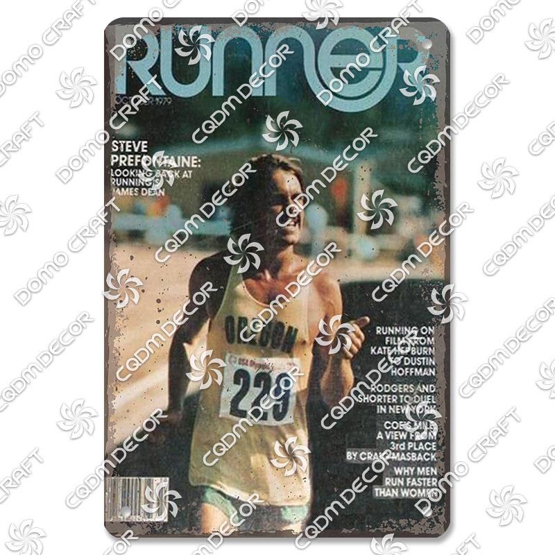Run Race Poster Metal Plate Runner Run With Your Heart Running Shoes Metal Tin Signs Retro Wall Decor Club Gym Living Room Home
