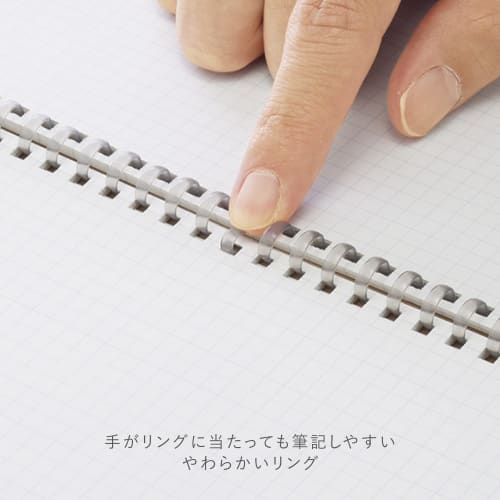 KOKUYO Soft Ring Notebook ME 50 Sheets 5mm Grid A5 Moon Lime KME-SR931S5Y