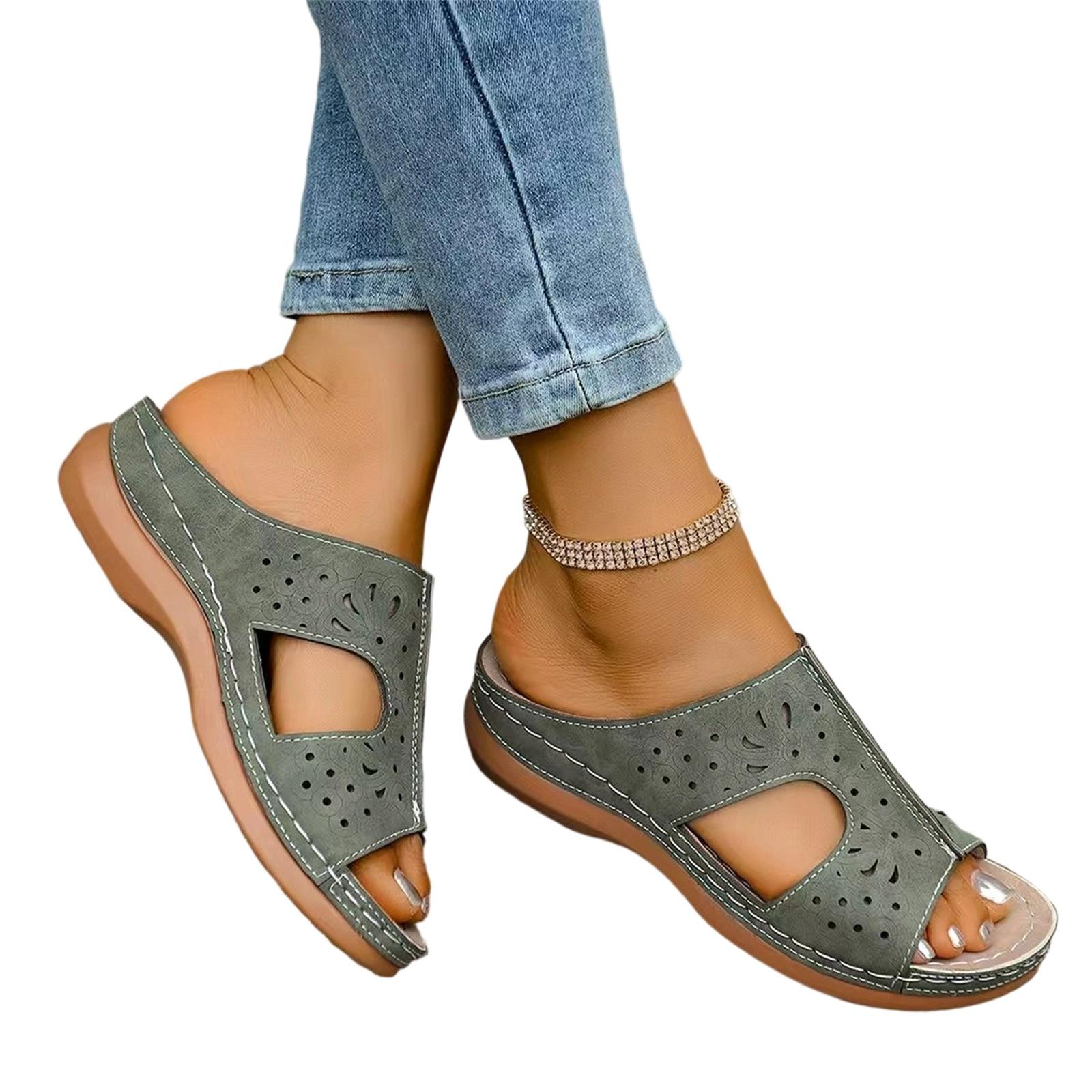 Women s Fashion Plus-Size Casual Hollow-Out - Beach Sandals 41