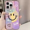 Graffiti smiley face is suitable for Apple 17Promax mobile phone case iPhone16 vitality case 15 European and American style 1413.