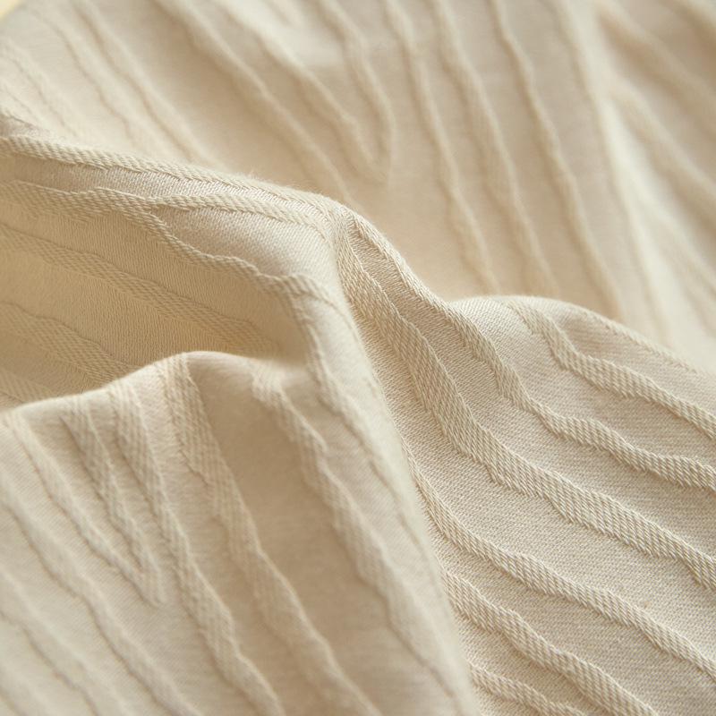 Elegant 3D Jacquard Cotton 4-Piece Bedding Set for Dorms