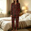 Women's Christmas Print Set, Long Sleeve Top and Long Pants Casual Fashion