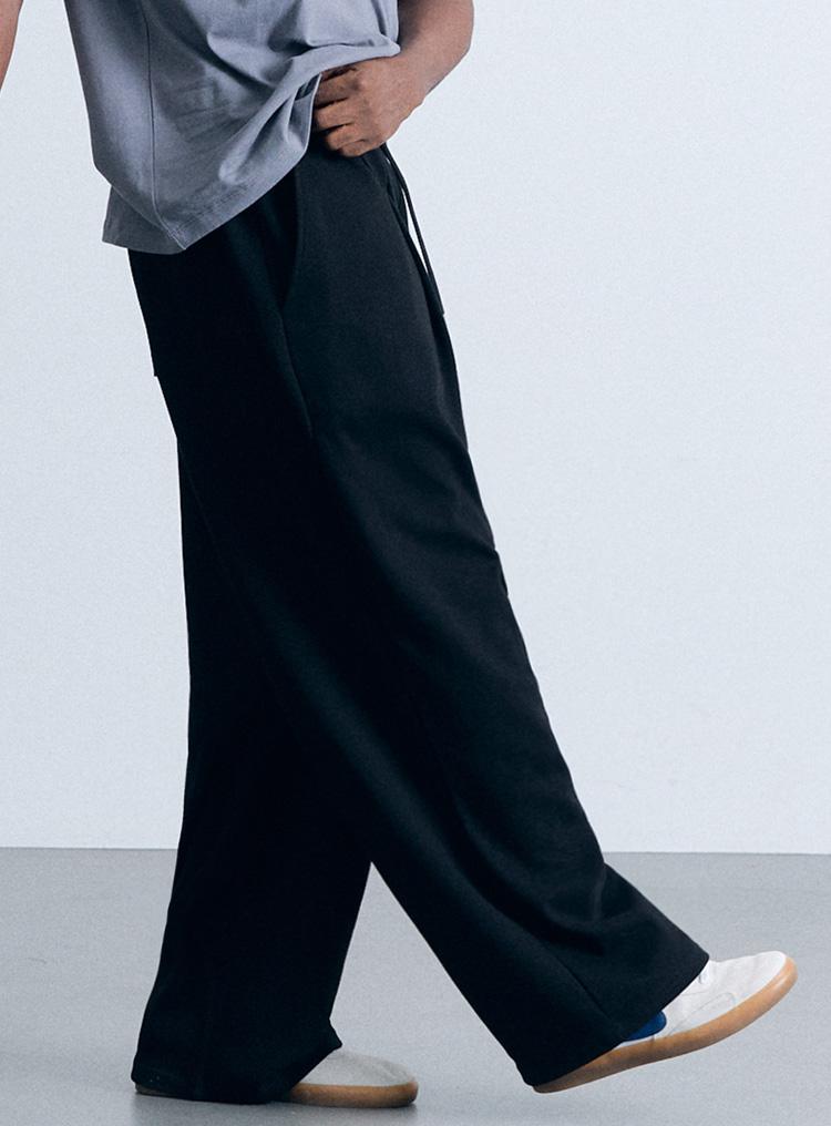 AIRIT Deep Tuck Sweatpants Am9087 Bk