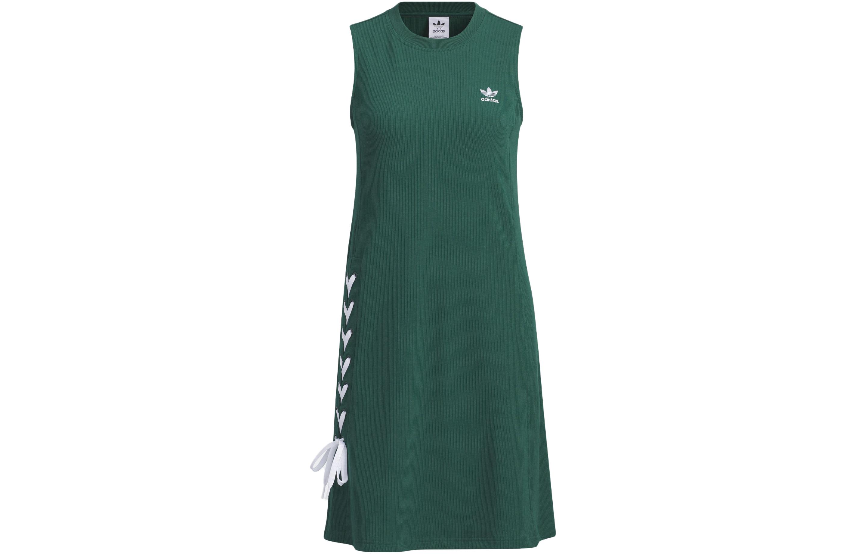 adidas originals Logo Print Sleeveless Jumpsuit Green IP2208 XS