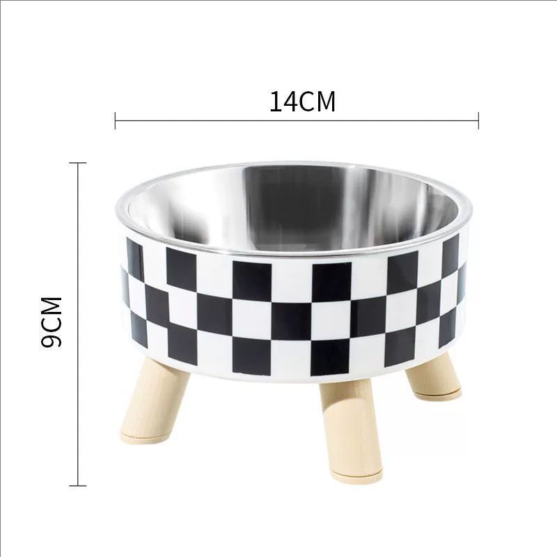 Stainless Steel Elevated Pet Bowls - Cat Dog Food Water Dishes, Raised Feeding Bowls for Pets