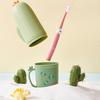 Cute Cartoon Cactus Toothbrush Storage Box Bathroom Toothbrush Cover Portable Travel Tooth Brush Case Bathroom Organizer