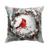 Winter Christmas Cardinals Pillowcase Printed Polyester 45x45cm Throw Pillowcover Decorative Sofa Cushion Pillowslip Home Decor