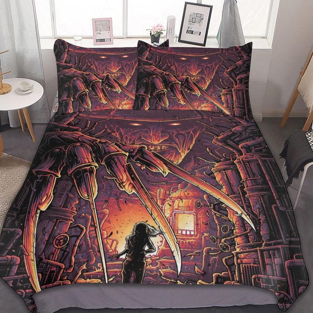 Horror Soft Comfortable Bedding Three-Piece Quilt Cover