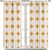 Mid-Century Vorhang, Gelb Vintage Abstrakt Boho Fensterdekoration Moderne Geometrische Kreise Kreisförmig Klassisch Retro 50er Jahre Bauernhaus