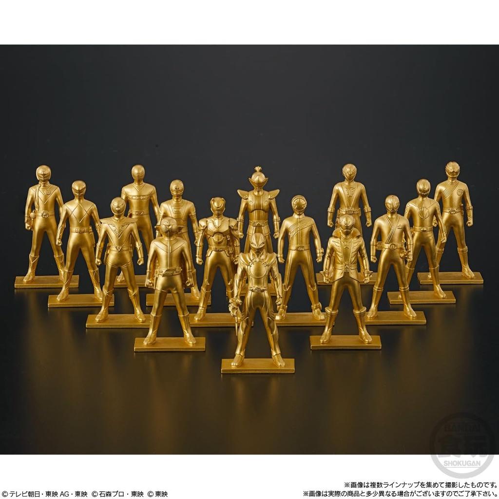 BANDAI Super Sentai Chocolate Snacks with Candy Toy Figures, 14-Piece Box,